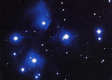 Fotografie Wszechświata - Gromada otwarta gwiazd Plejady.gif